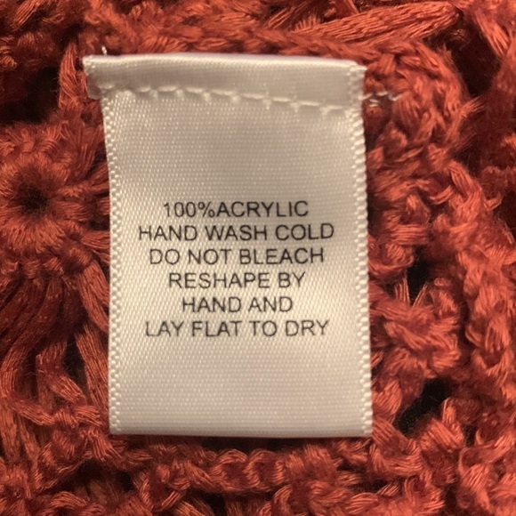 Embroidered Orange Vest with Fringe Size M #007 - Picture 3 of 5